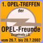 1. Opel-Treffen der Opelfreunde Ziegelroda IG (05.07. - 07.07.2002)